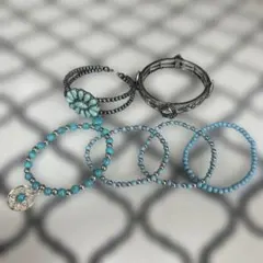 ターコイズ風♪ブレスセット♪