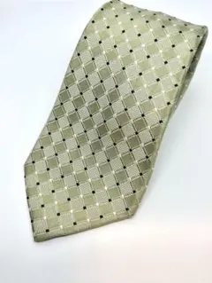DKNY オリーブグリーン チェック柄 ネクタイ