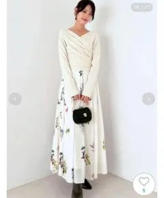 snidel スナイデル ニットドッキングワンピース