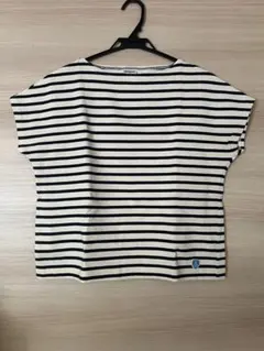ORCIVAL ボーダーフレンチスリーブTシャツ