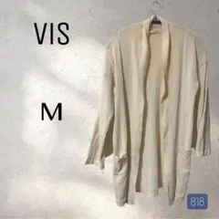 VIS ロングカーディガン M ベージュ 羽織り