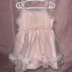 フリル付きピンクワンピース 12-18M