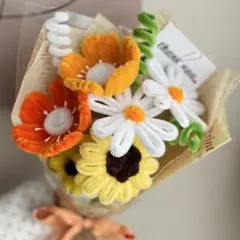 モールフラワー チャイラテ shop 枯れないお花 オレンジ 韓国花束