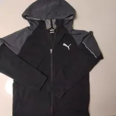 PUMA キッズ ジップパーカー ブラック