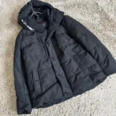 MICHAEL KORS 中綿フーデッドジャケット L 黒 撥水 防寒