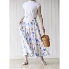 seventen by miho kawahito シェルプリント スカートのサムネイル