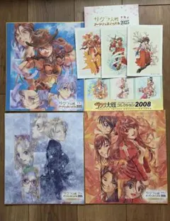 サクラ大戦アートフェスティバル2025,2026色紙4枚+オリジナル缶バッジ1