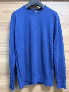 【UNIQLO】ニットセーター　ブルー　L