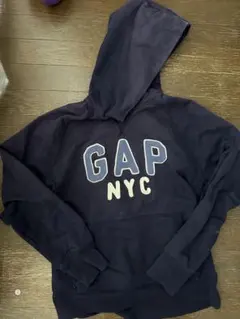 GAP NYC ロゴ パーカー ネイビー Sサイズのサムネイル