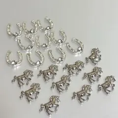 馬 ネイルパーツ ラッキーホース 蹄モチーフ ひづめ レトロ 競馬 開運ホース