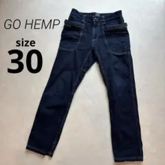 GO HEMP デニムパンツ　インディゴブルー サイズ30のサムネイル