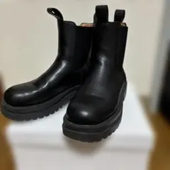 サイドゴアブーツ ブラック 厚底