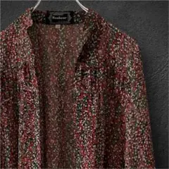古着　ブラウス　ヴィンテージ　レトロ　柄　シャツ
