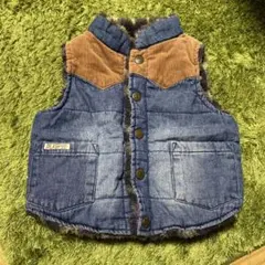 DLASH デニム・コーデュロイ ダウンベスト