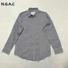 t2169 【N.G.A.C】　長袖　ストライプシャツ　ボタンダウンシャツ
