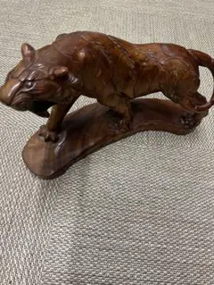 石版彫刻 虎 丸形オブジェ 良柄 石版彫刻 虎 丸形オブジェ 良柄 - メルカリ
