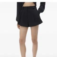 【試着のみ】alexanderwang ブラック プリーツショートパンツ