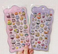 2枚セット　可愛いちいかわ　ボンボンドロップシール　ぷっくりシール　シール交換