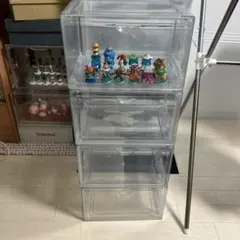 クリアシューズBOX フィギュアディスプレイ 収納箱 BOX 4セット