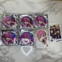 アンプタックカラーズ けちゃ 缶バ 5個 ステッカー 1枚 セットAMPTAK