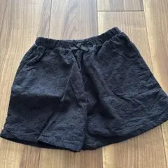 黒 花柄刺繍　ショートパンツ　130 レース　かわいい　女の子