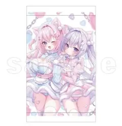 桃豆こまもち いちごホワイトチョコちゃん B2タペストリー 未開封