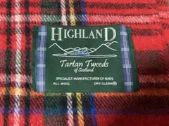 Highland タータンツイード　ウール生地　ストール/ショール