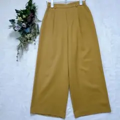 【ロペピクニック】ハイウエスト ワイドパンツ マスタード ３８ 1494