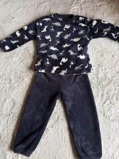 恐竜柄フリースパジャマ上下セット 100cm