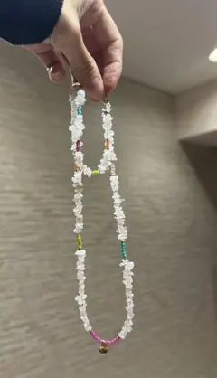 ハンドメイド クリスタルビーズ ネックレスとブレスレットセット