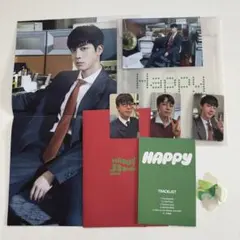 BTS JIN HAPPY ソロアルバム　付属品　緑　トレカ　ポスター　シール