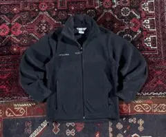 Columbia ワンポイントロゴ フリースジャケット ブラック XS