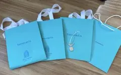 Tiffany & Co. ショップ袋4枚セット　チャーム付き