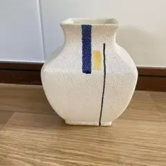 抽象模様の陶器花瓶　2個セット