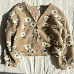 Hamble by Par Avion フリース 花柄　ブラウン　ブルー　韓国