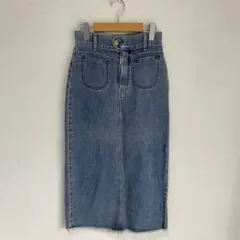 【Spick and Span×SOMETHING】デニムスカート　ミモレ丈　Sのサムネイル
