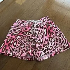 ピンク レオパード柄 レースアップ ショートパンツのサムネイル