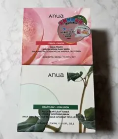 Anuaドクダミトナーダブルスージングマスク 桃ナイアシンセラムデイリーマスク