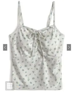 花柄リボン カップ付キャミソール Lサイズ