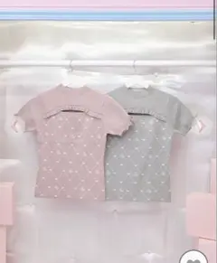 HONEY MEW モノグラムトップス　ピンク