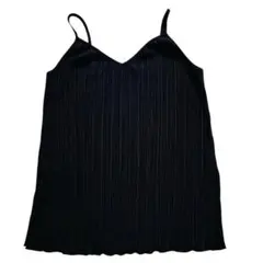 黒 キャミソール シンプル 無地 Vネック Lサイズ