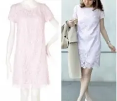 PROPORTION BODY DRESSING 膝丈レースワンピース