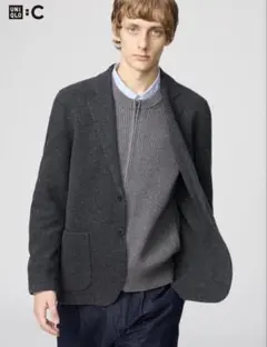 UNIQLO C ユニクロ シー ニットジャケット XXLダークグレー