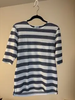 NICOLE CLUB FOR MEN 五分丈ボーダーサマーニット