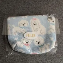 フェイラー　LOVERARY モフモフワンチャン　舟型ポーチM WEB限定