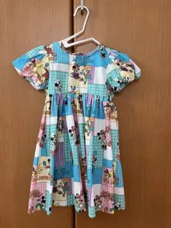 ディズニー ミッキー ミニー 総柄 ワンピース パフスリーブ moimoiのサムネイル