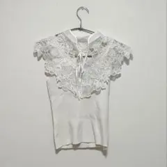 snidelスナイデルレースカラーノースリニットIVR