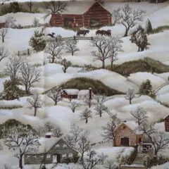 クリスマス☆生地☆はぎれ☆Winter at Walden Pond 生地