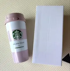 スタバ×ジェラピケ ボーダータンブラーTOGOボトルソフトピンク473ml