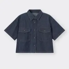 ライトデニムダブルポケットシャツ 半袖